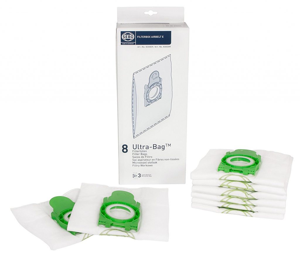 SEBO Airbelt E Vacuum Bags 8 Pack Vacuum Centre